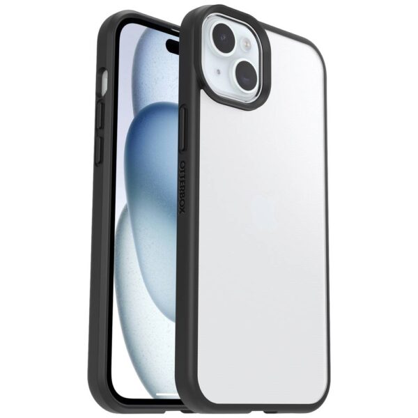 Otterbox React Backcover Apple iPhone 15 Plus Transparant, Zwart Inductieve lading