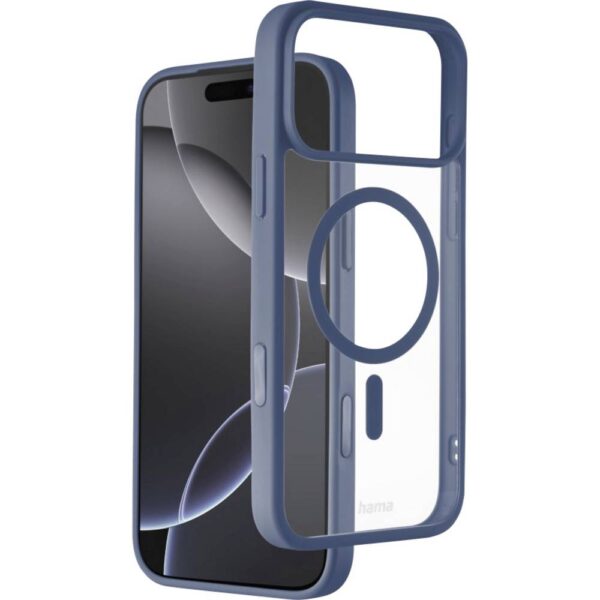 Hama Cover Apple iPhone 17 Pro Max Blauw MagSafe compatible, Inductieve lading