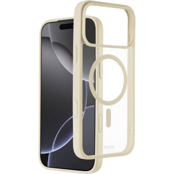 Hama Cover Apple iPhone 17 Pro Max Beige MagSafe compatible, Inductieve lading