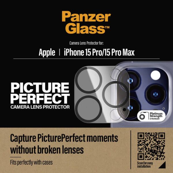 PanzerGlass PicturePerfect Camera Protector 1137 Cameraprotector (glas) Apple iPhone 15 Pro, iPhone 15 Pro Max 1 stuk(s)