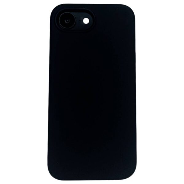 JT Berlin Steglitz Silicon Case Apple iPhone 16e Zwart Inductieve lading, MagSafe compatible
