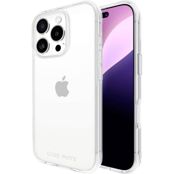 Case-Mate Tough Backcover Apple iPhone 16 Pro Transparant Inductieve lading