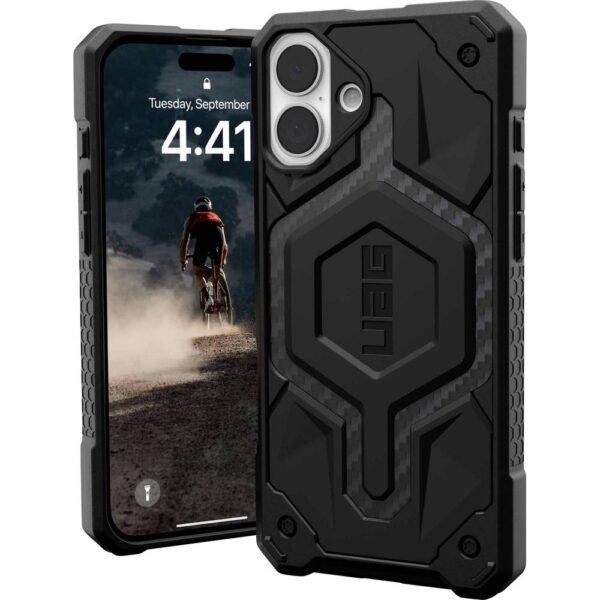 UAG Monarch Pro MagSafe Case Cover Apple iPhone 16 Plus Carbon Stootbestendig