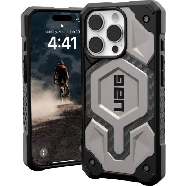 UAG Monarch Pro MagSafe Case Cover Apple iPhone 16 Pro Grijs Stootbestendig